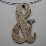 Ampersand - Laser Cut Wooden Necklace