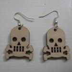 Wooden Laser Cut Earrings - Skulls