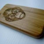 Monkey - Bamboo Iphone Case 4s Laser- Engraved