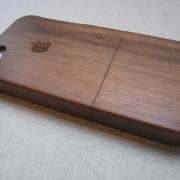 Iphone 5 case - wooden cases bamboo, cherry and walnut wood - Apple logo