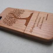 Iphone 5 case - wooden cases bamboo, cherry and walnut wood - Tree - laser-engraved