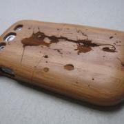 Samsung Galaxy S3 case - wooden cases walnut / cherry or bamboo - Paint splash