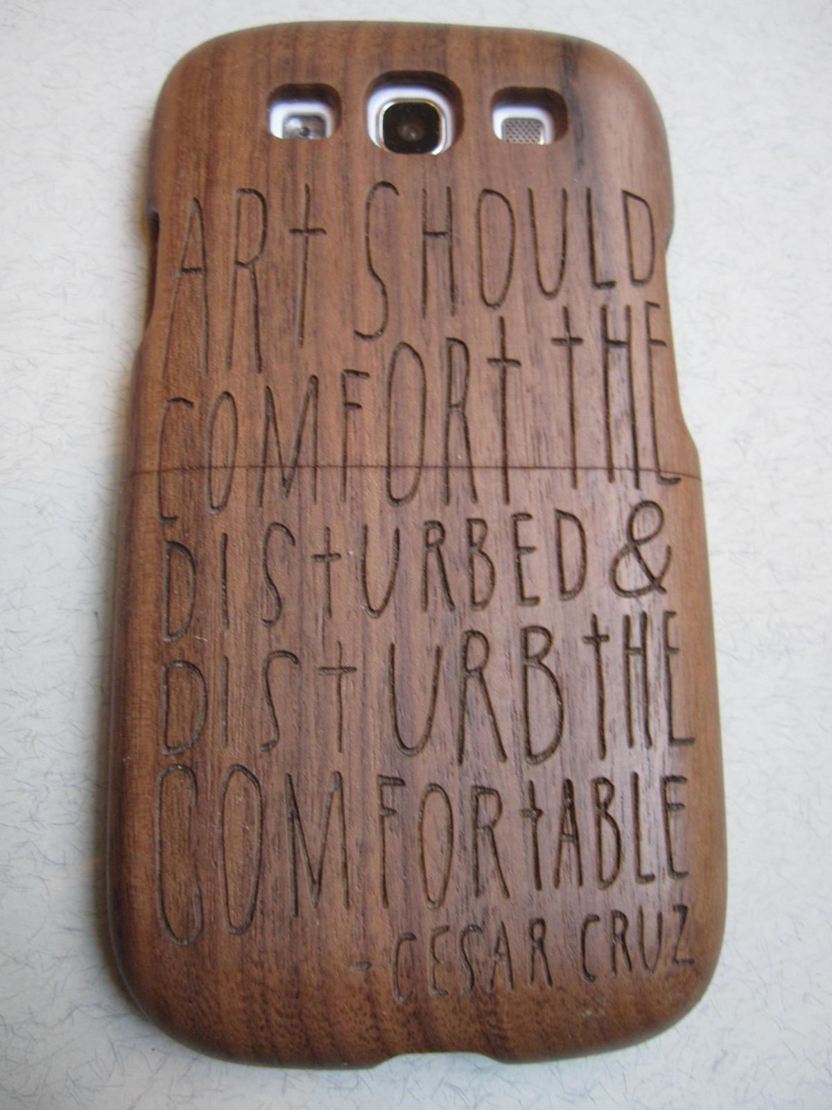 Samsung Galaxy S3 Case - Wooden Cases Walnut / Cherry Or Bamboo - Art Should