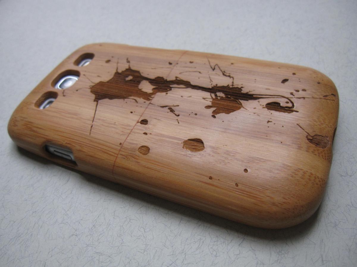 Samsung Galaxy S3 Case - Wooden Cases Walnut / Cherry Or Bamboo - Paint Splash